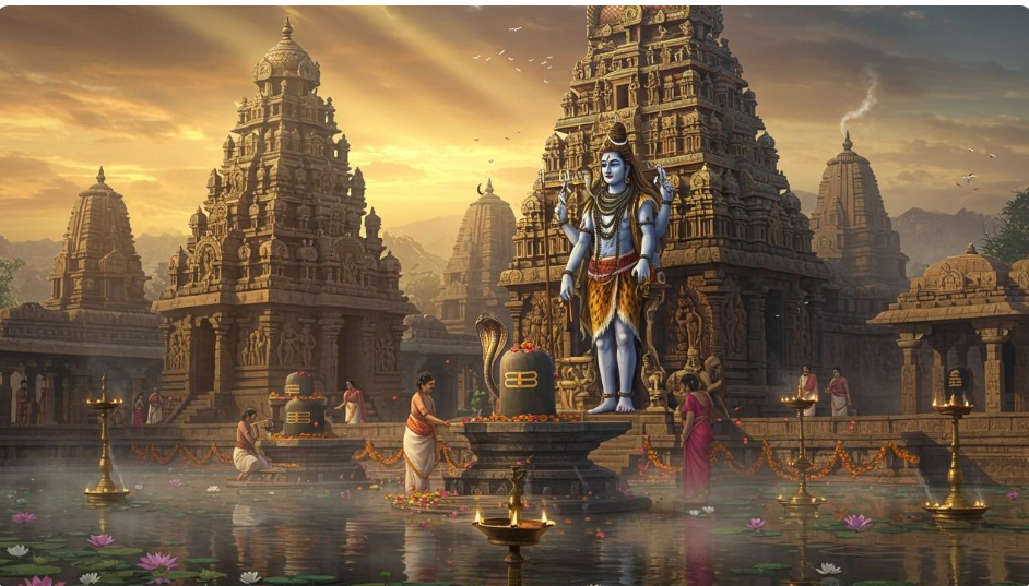 Mahadev Temple Brahma Kalashotsava Road Inauguration